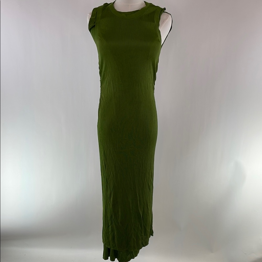 Atlein Green Knit Midi Dress, M - Picture 8 of 14